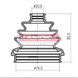 GOFRUOTOJI MEMBRANA, KARDANINIS VELENAS OPEL ASTRA 91-98, KADETT E 84-94, VECTRA A 88-95