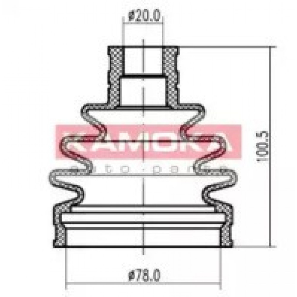 GOFRUOTOJI MEMBRANA, KARDANINIS VELENAS NISSAN ALMERA (N15) 95-00, SUNNY (N14) 90-95