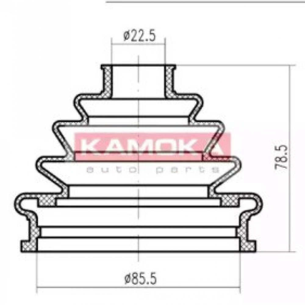 GOFRUOTOJI MEMBRANA, KARDANINIS VELENAS AUDI A4 95-, A6 97-, SKODA SUPERB 02-, VW PASSAT 96-