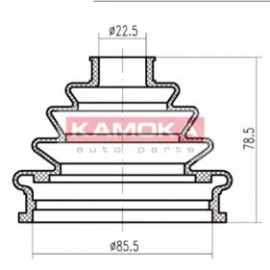 GOFRUOTOJI MEMBRANA, KARDANINIS VELENAS AUDI A4 95-, A6 97-, SKODA SUPERB 02-, VW PASSAT 96-