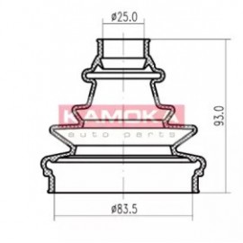 GOFRUOTOJI MEMBRANA, KARDANINIS VELENAS ALFA ROMEO 14701-, 156 97-05, FIAT PUNTO 98-