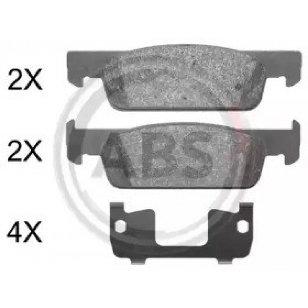 STABDŽIŲ TRINKELIŲ KOMPLEKTAS RENAULT CLIO 12-/DACIA LOGAN