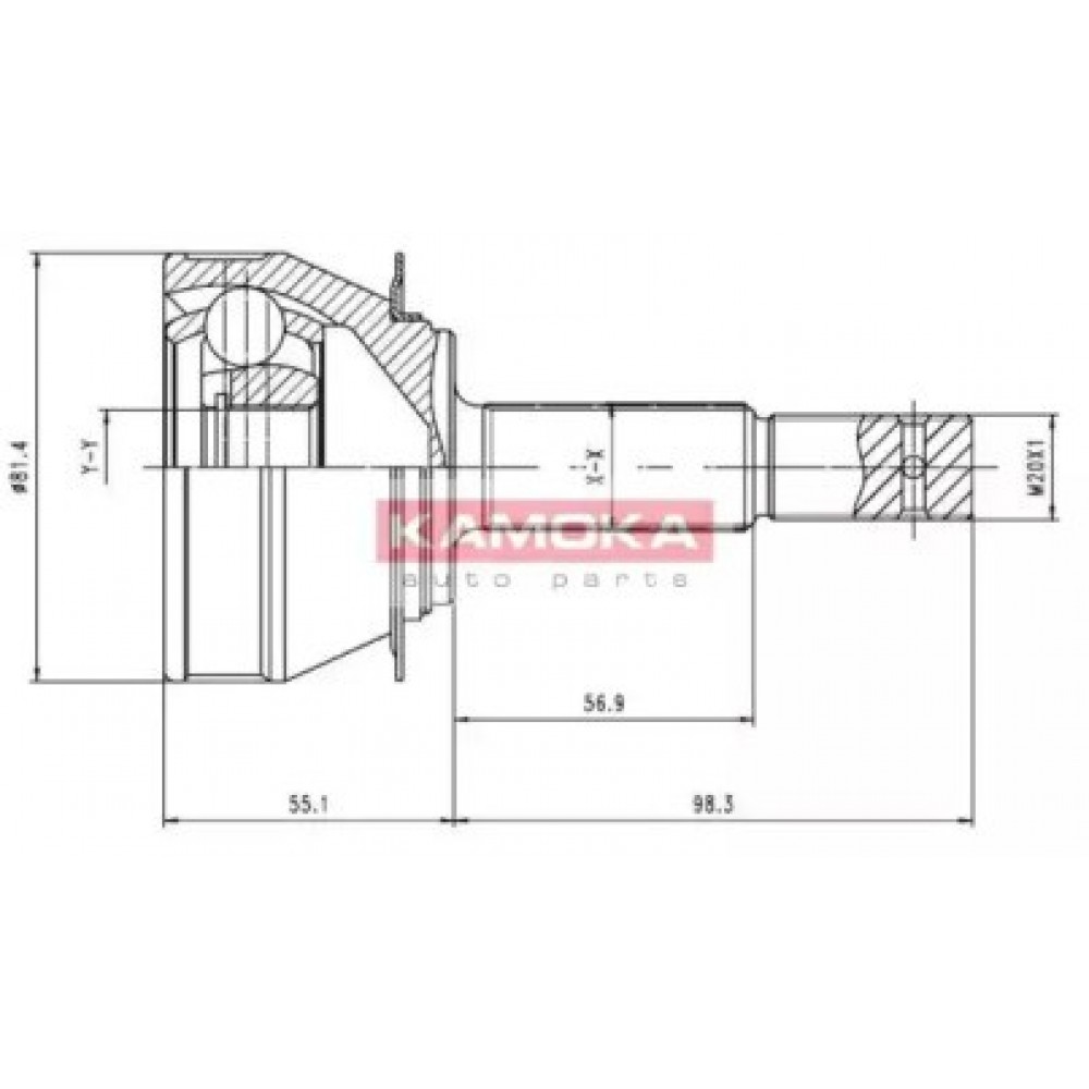 JUNGČIŲ KOMPLEKTAS, KARDANINIS VELENAS OPEL CORSA A 82-93