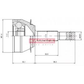 JUNGČIŲ KOMPLEKTAS, KARDANINIS VELENAS OPEL CORSA A 82-93
