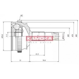 JUNGČIŲ KOMPLEKTAS, KARDANINIS VELENAS FIAT BRAVO/A 95-, MAREA 96-, PUNTO 93-99, TEMPRA 90-
