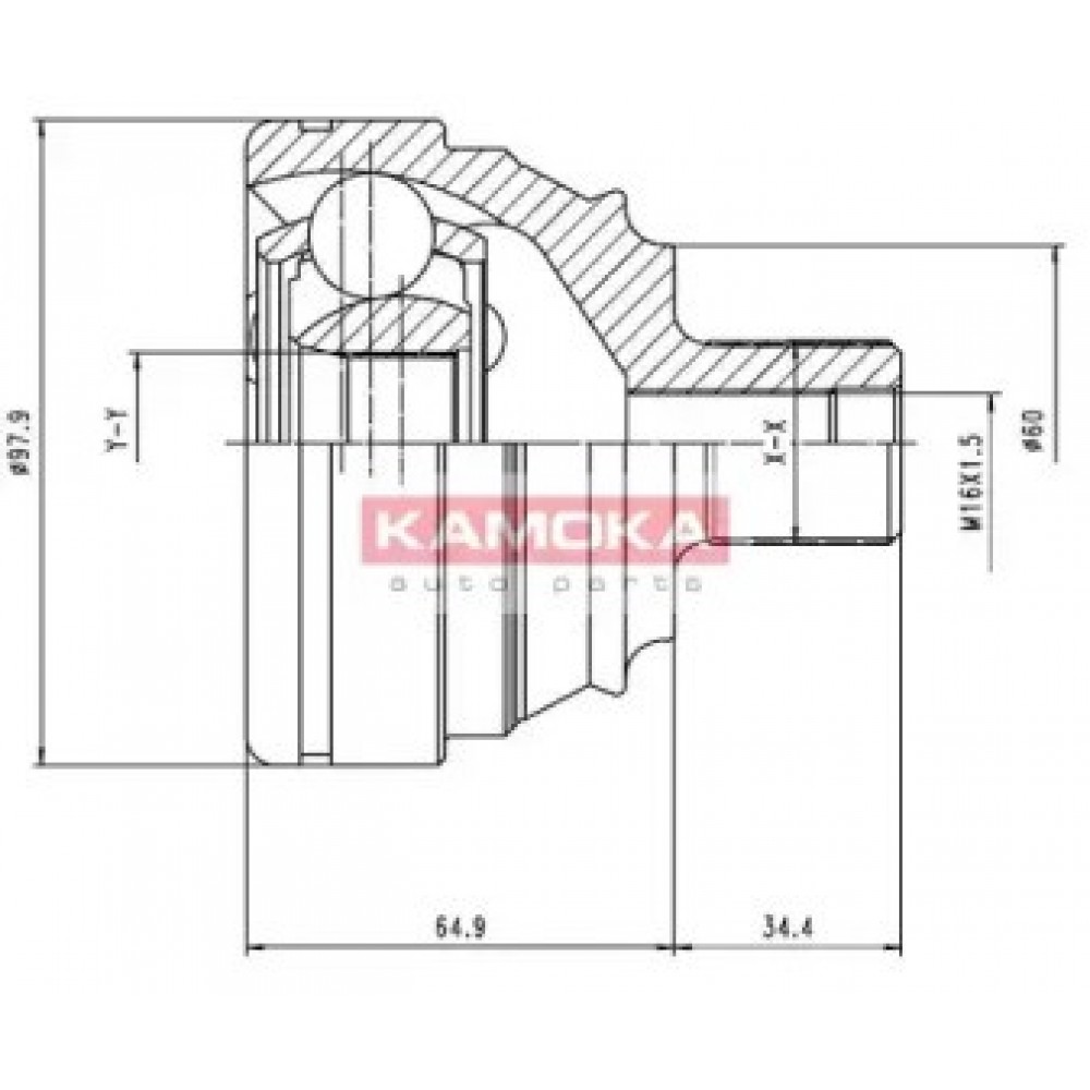 JUNGČIŲ KOMPLEKTAS, KARDANINIS VELENAS VW TRANSPORTERTIV 90-03