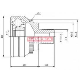 JUNGČIŲ KOMPLEKTAS, KARDANINIS VELENAS AUDI 80/90/100/200/A6