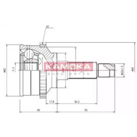 JUNGČIŲ KOMPLEKTAS, KARDANINIS VELENAS MAZDA 323-93/MX-3 92-94