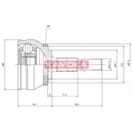 JUNGČIŲ KOMPLEKTAS, KARDANINIS VELENAS VOLVO 850 93-96, C70 97-02, S70 97-00, V70 97-00