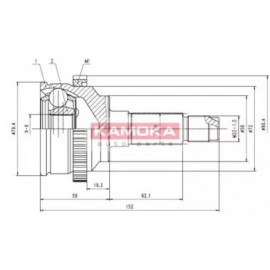 JUNGČIŲ KOMPLEKTAS, KARDANINIS VELENAS MAZDA 323 (BA)94-98, MX-3 94-