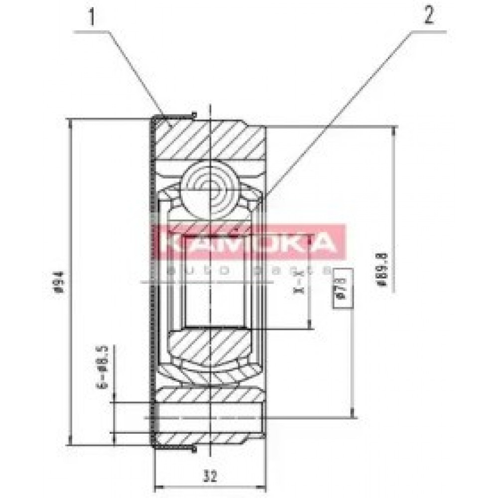 JUNGČIŲ KOMPLEKTAS, KARDANINIS VELENAS AUDI A3 96-00, 80 91-94, SKODA OCTAVIA 96-00, VW GOLF II/III/IV 83-