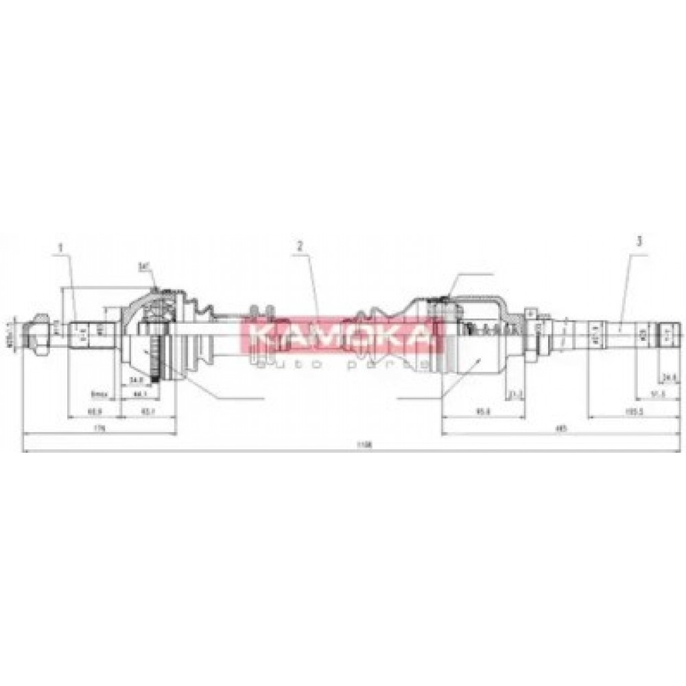 KARDANINIS VELENAS CITROEN JUMPER94-02, FIAT DUCATO 94-02, PEUGEOT BOXER 94-02