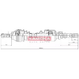 KARDANINIS VELENAS CITROEN C15 84-00,  PEUGEOT 205 87-98