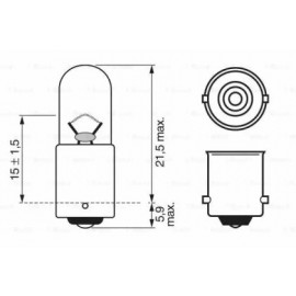 LEMPUTĖ BOSCH T4W 12V 4W Pure Light