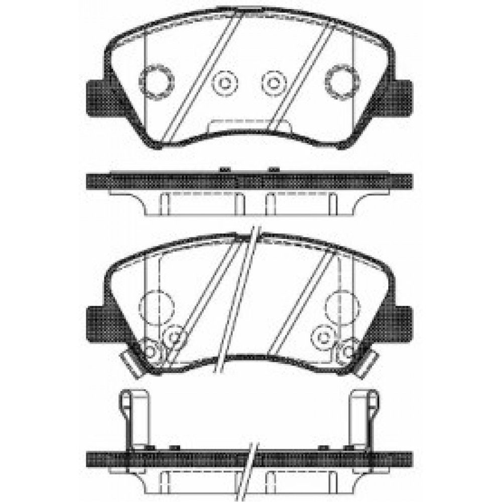 Stabdžių trinkelių komplektas HYUNDAI ACCENT IV 10-