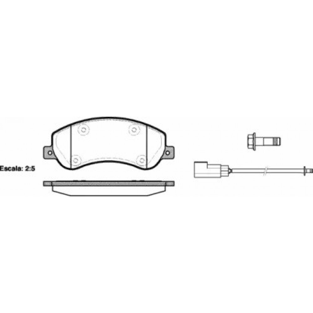 Stabdžių trinkelių komplektas FORD TRANSIT 260-300 06-