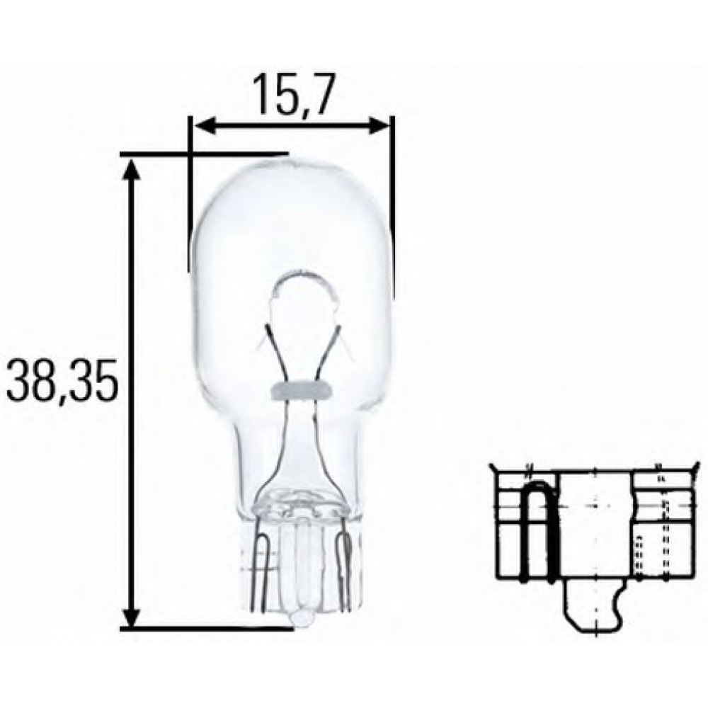 LEMPUTĖ W16W 12V