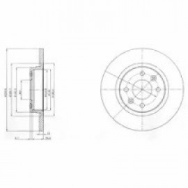 STABDŽIŲ DISKAS DACIA LOGAN 04- 259X12 /4-HOLES/