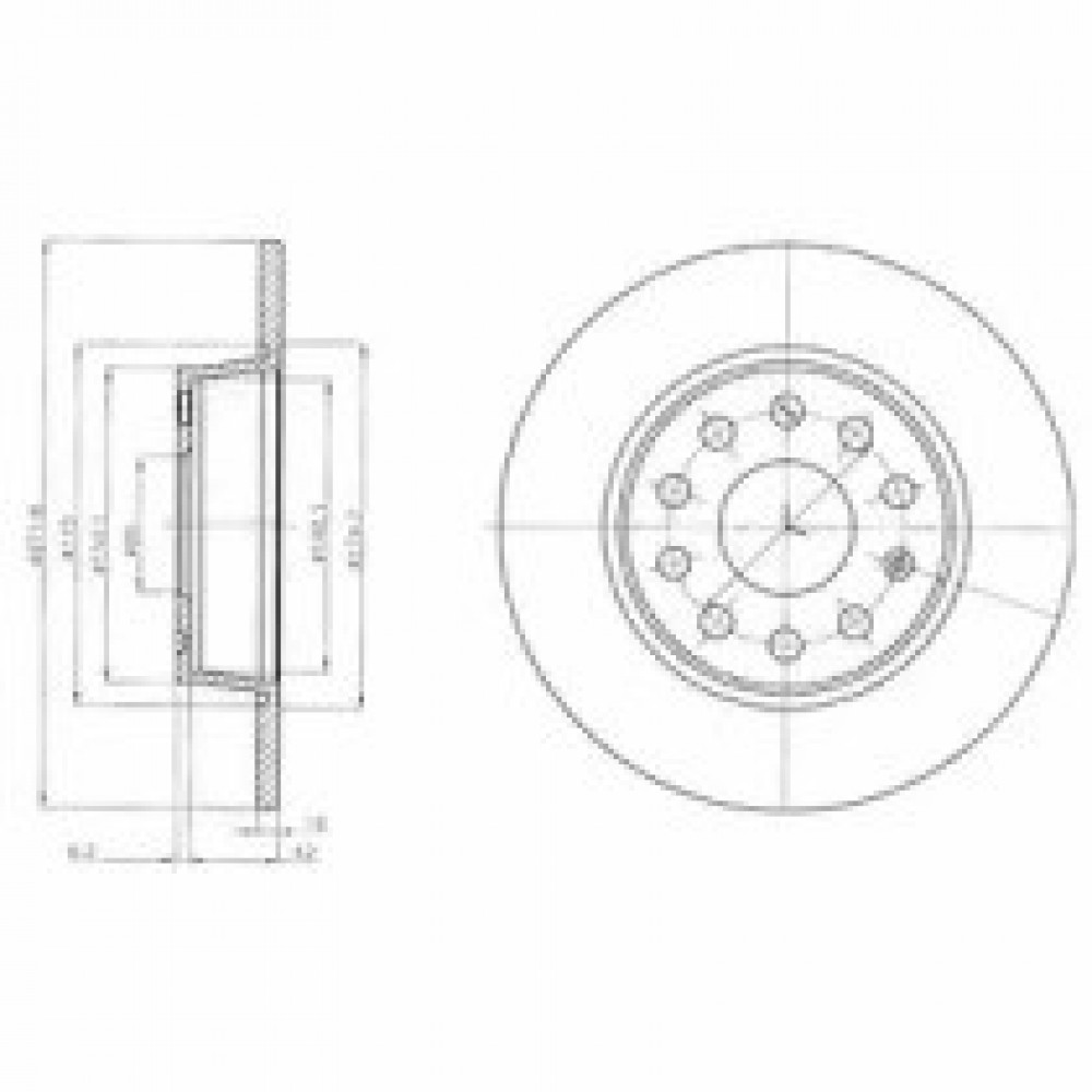 STABDŽIŲ DISKAS AUDI.SKODA 1.6-2.0TFSI 08- 272X10