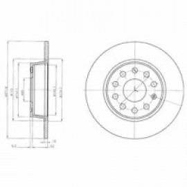 STABDŽIŲ DISKAS AUDI.SKODA 1.6-2.0TFSI 08- 272X10
