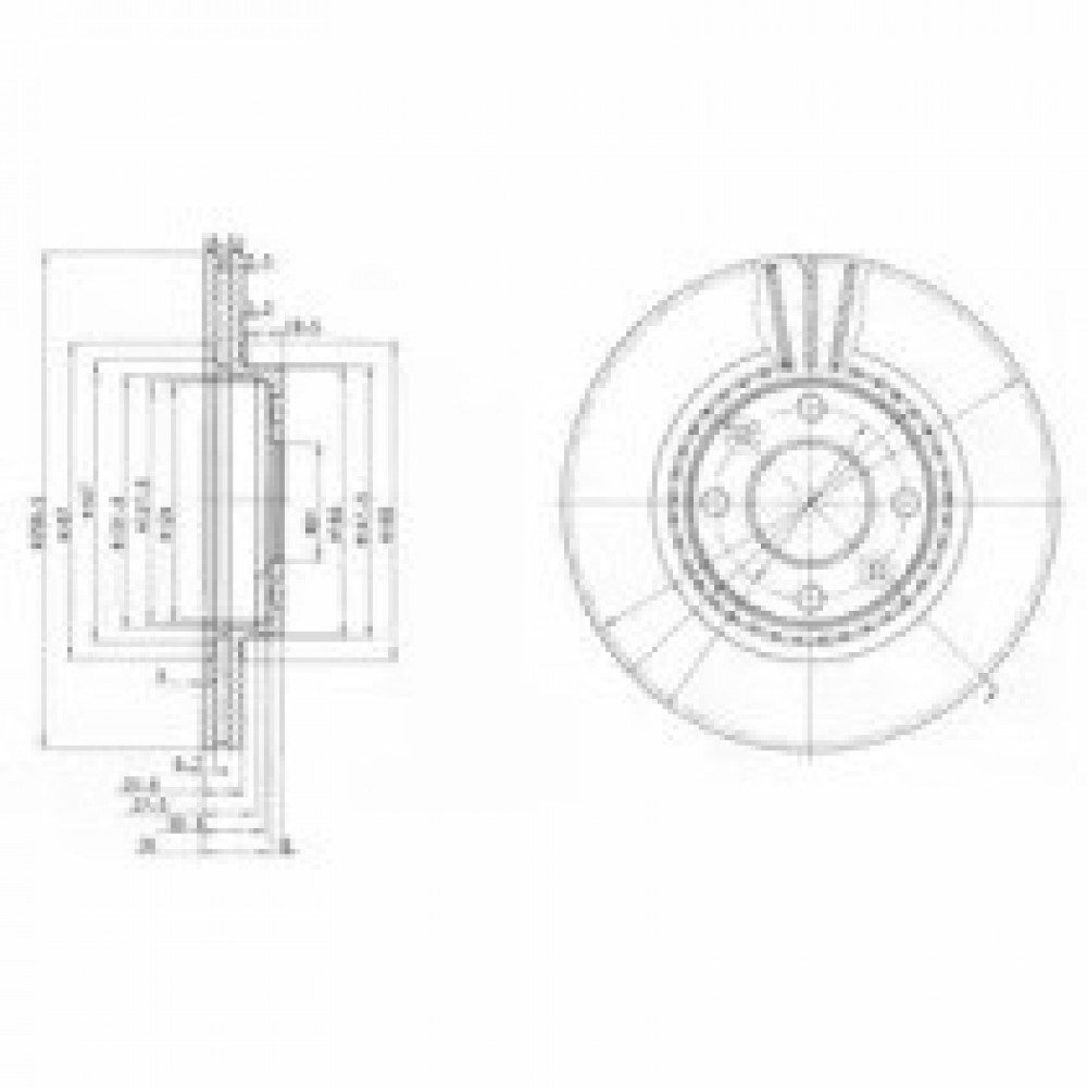 STABDŽIŲ DISKAS RENAULT MEGANE 1.9TD-2.0 259X20.6