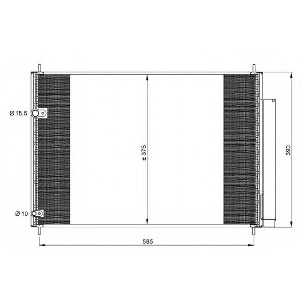 RADIATORIUS AC TOYOTA AURIS, AVENSIS, COROLLA 1.33-2.2D 01.07-