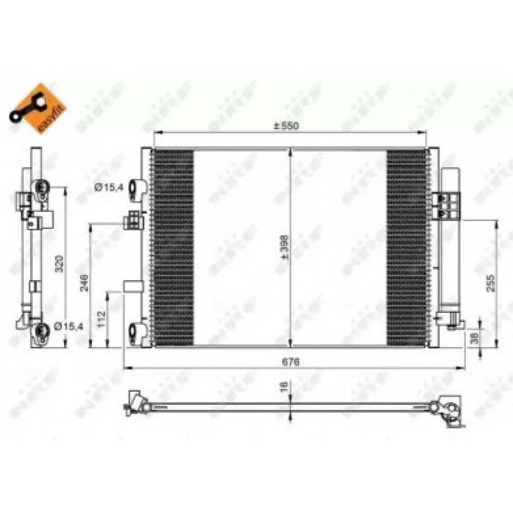 RADIATORIUS AC FORD C-MAX II, GRAND C-MAX 1.6D 12.10-06.19