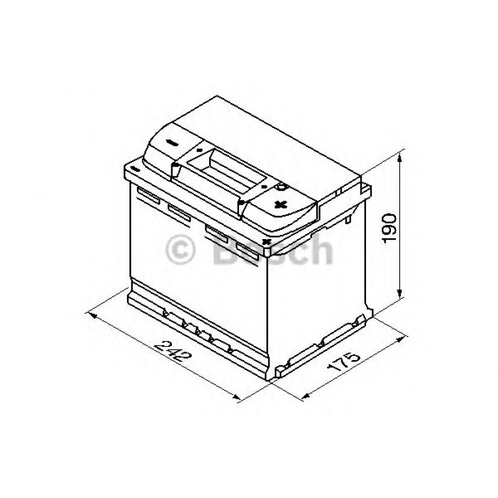 AKUMULIATORIUS BOSCH 61AH/600A D+ /242X175X175/ /B OSCH S5/