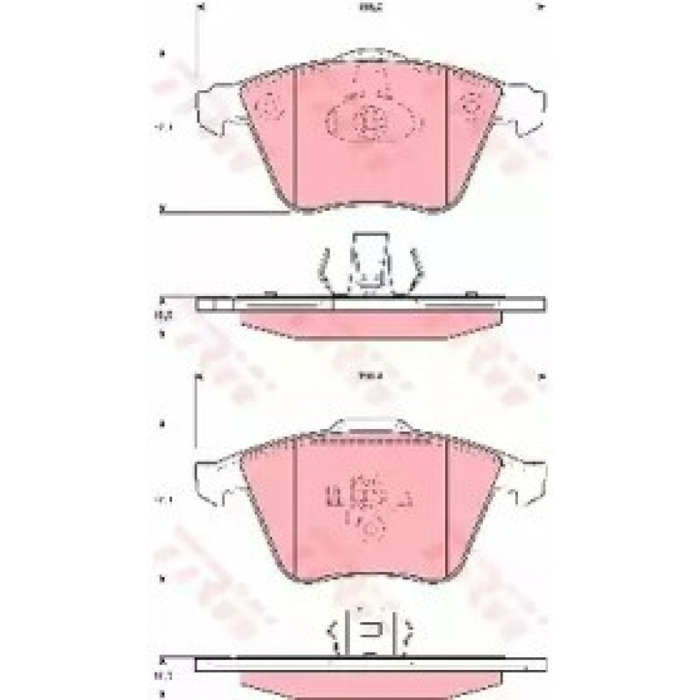 STABDŽIŲ TRINKELIŲ KOMPLEKTAS OPEL,FORD,VOLVO PRIEKIS