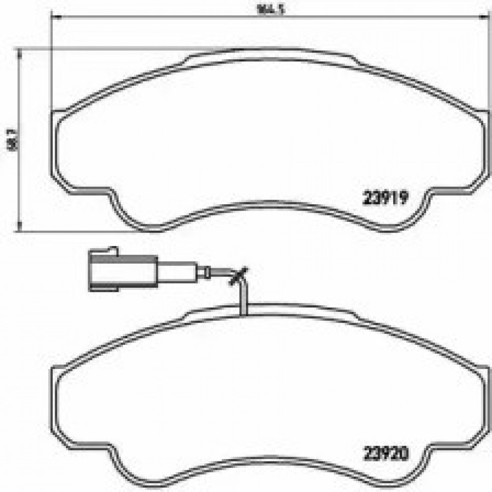 STABDŽIŲ TRINKELIŲ KOMPLEKTAS FIAT DUCATO 02-,CITROEN JUMPER 02- 1,8t