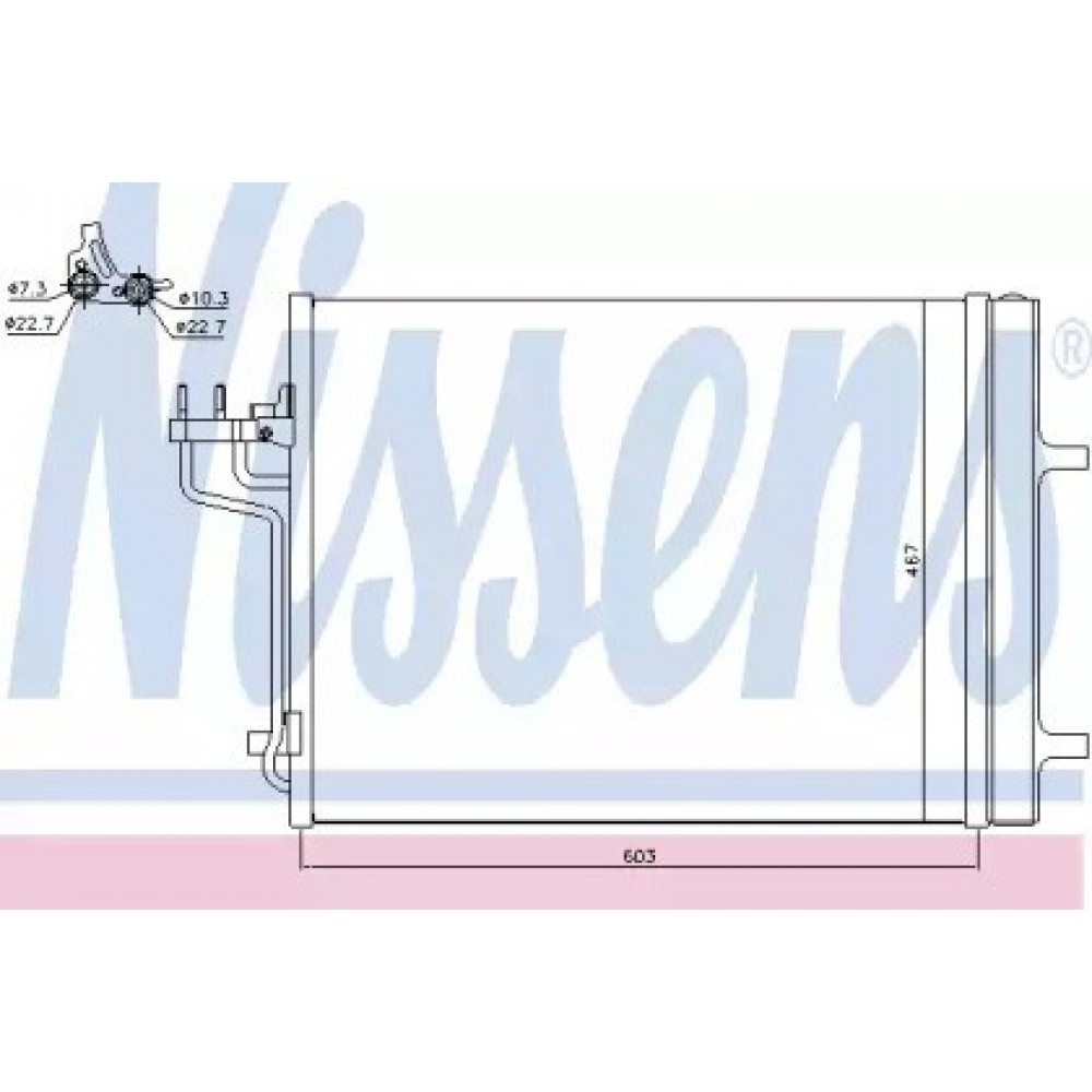 RADIATORIUS AC FORD KUGA II, TOURNEO CONNECT, TRANSIT CONNECT 1.5D/1.6/2.0D 03.13-
