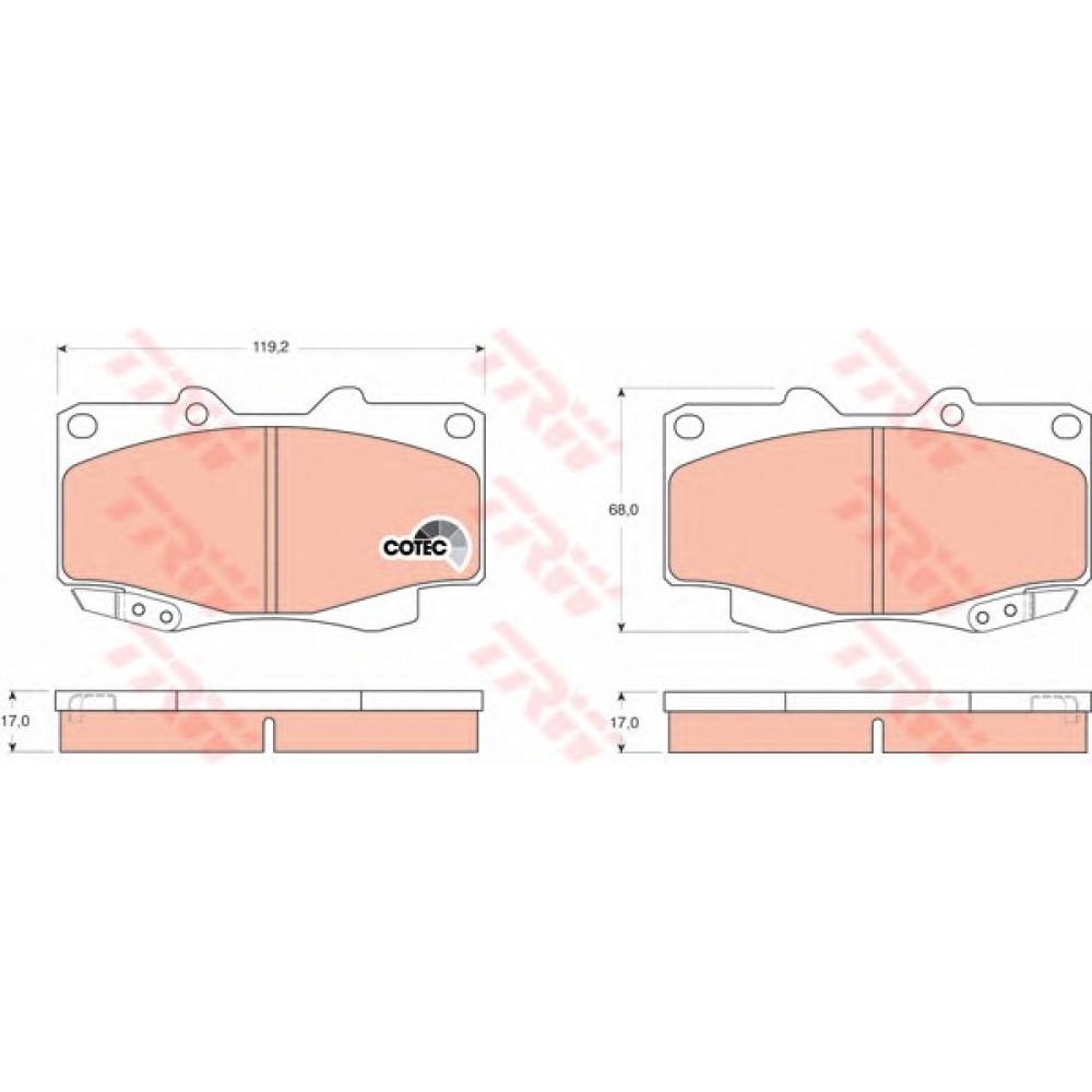 STABDŽIŲ TRINKELIŲ KOMPLEKTAS TOYOTA HILUX VII 2.5D/3.0D 08.05-