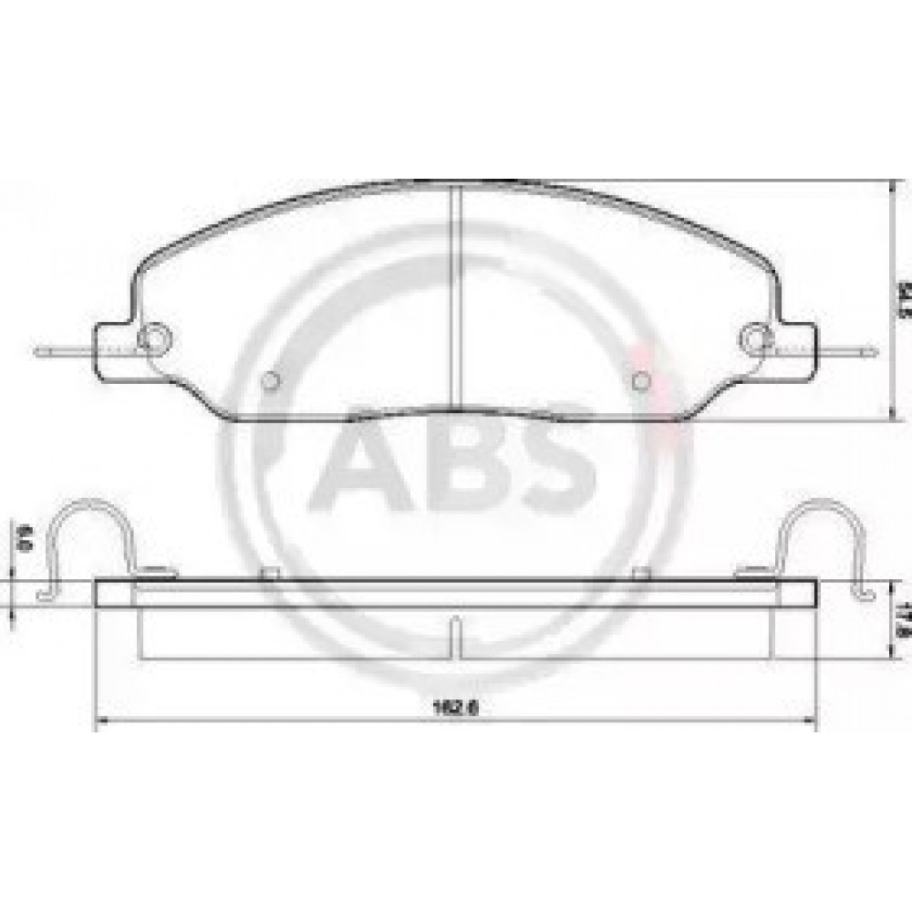 STABDŽIŲ TRINKELIŲ KOMPLEKTAS FORD MUSTANG USA 05- PRIEKIS