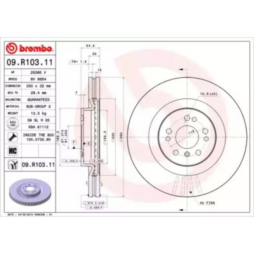 STABDŽIŲ DISKAS MERCEDES-BENZ GL-CLASS (X164) [2006 - 09] [2012 - 12]