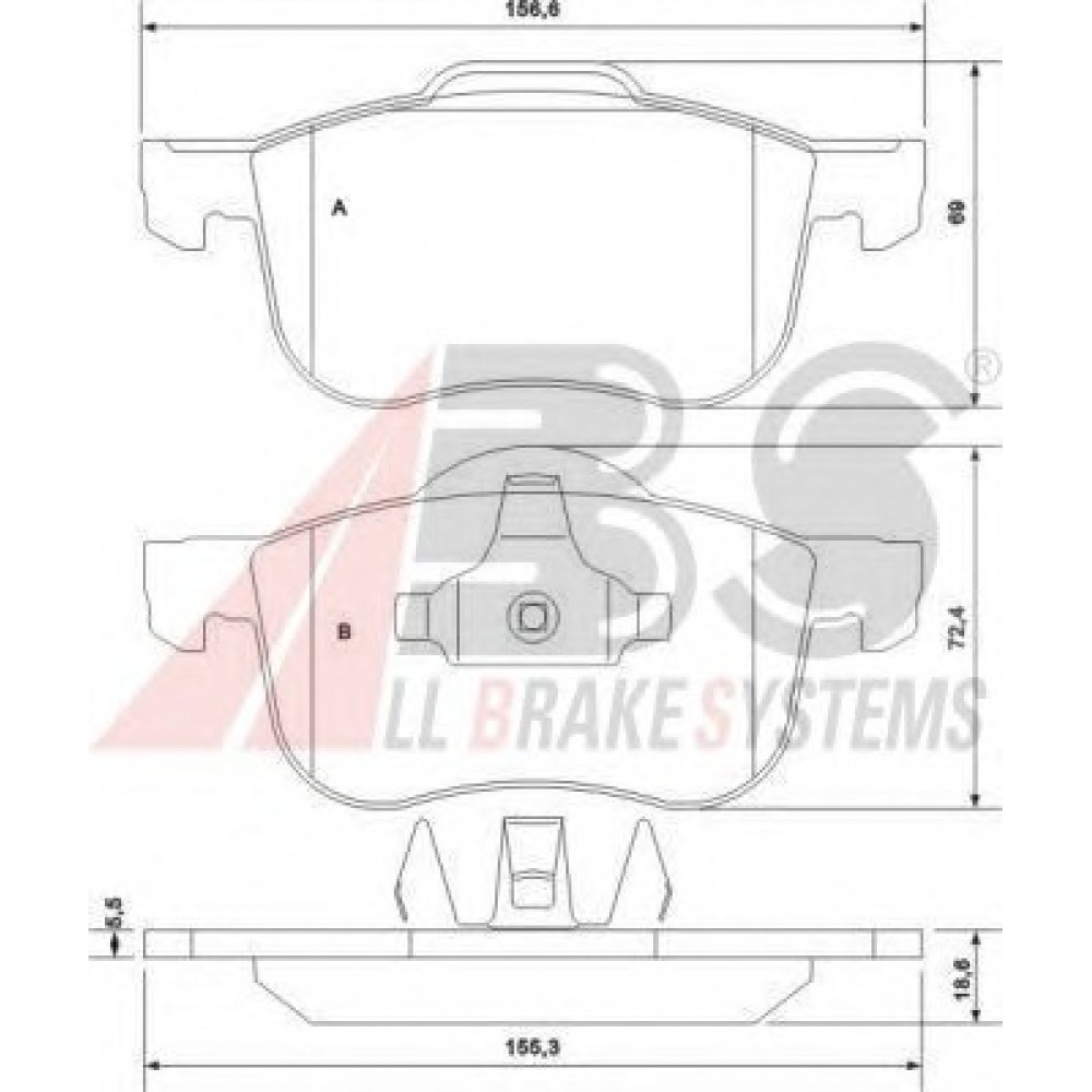 STABDŽIŲ TRINKELIŲ KOMPLEKTAS VOLVO S60 01-/S80 98-/XC90 02-