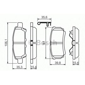 STABDŽIŲ TRINKELIŲ KOMPLEKTAS MITSUBISHI GALINĖ AŠIS OUTLANDER 03-/LANCER 08-