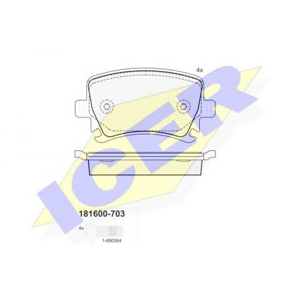 STABDŽIŲ TRINKELIŲ KOMPLEKTAS AUDI A3/A4/A6,ŠKODA OCTAVIA 04-,VW CADDY