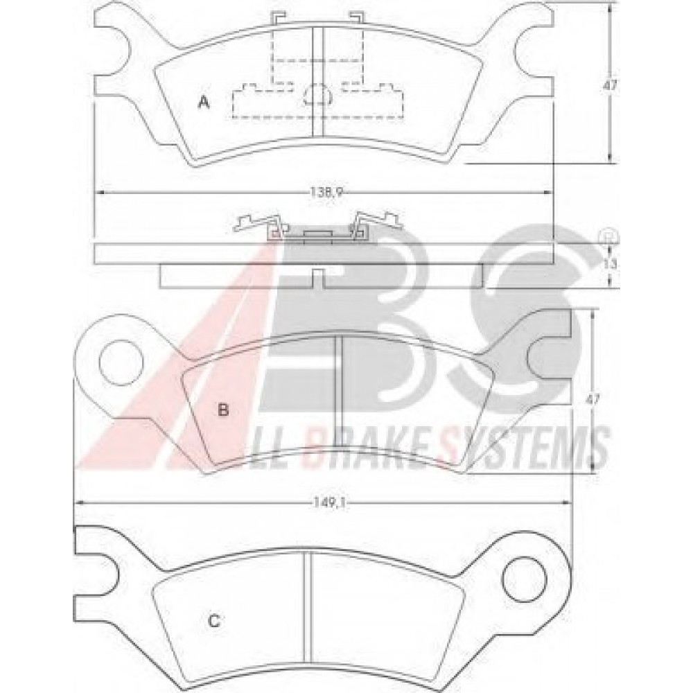 STABDŽIŲ TRINKELIŲ KOMPLEKTAS MAZDA 626 85- /MAZDA 929 -87 GALAS DISKINĖS
