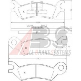 STABDŽIŲ TRINKELIŲ KOMPLEKTAS MAZDA 626 85- /MAZDA 929 -87 GALAS DISKINĖS