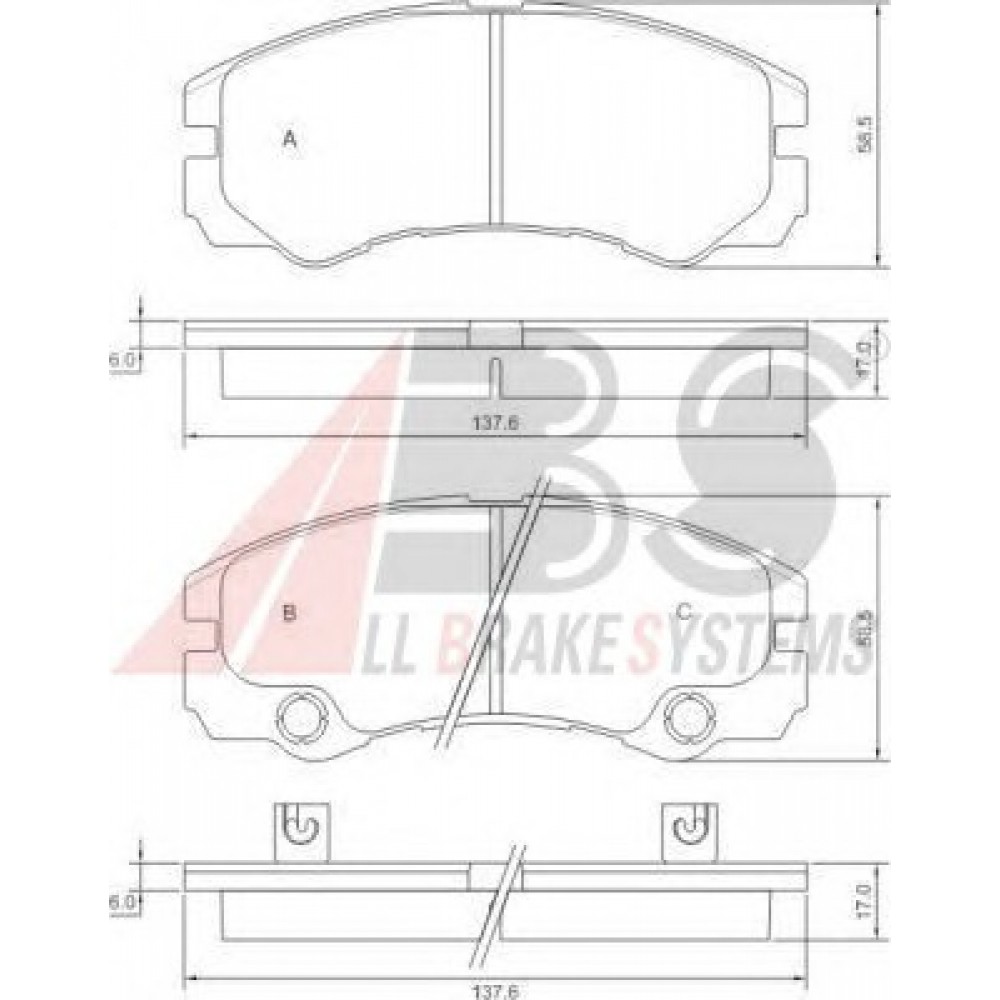 STABDŽIŲ TRINKELIŲ KOMPLEKTAS OPEL FRONTERA 98-/OPEL MONTEREY