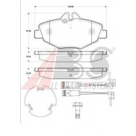 STABDŽIŲ TRINKELIŲ KOMPLEKTAS MB W211 02- PRIEKIS