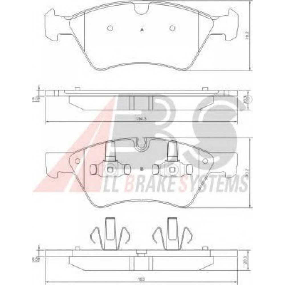 STABDŽIŲ TRINKELIŲ KOMPLEKTAS MB W164/W251 05-