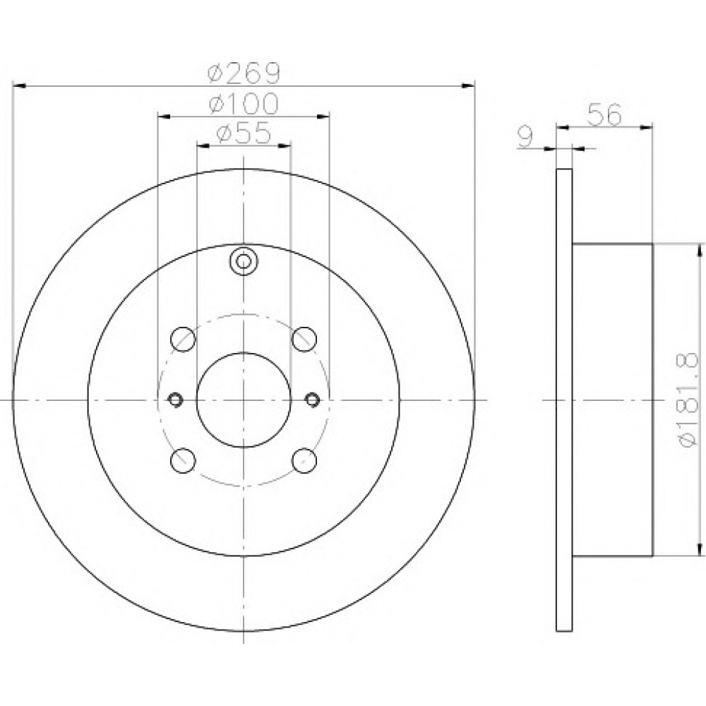 STABDŽIŲ DISKAS TOYOTA YARIS 99-,PRIUS 00-04
