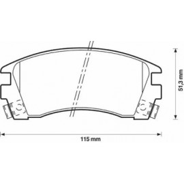 STABDŽIŲ TRINKELIŲ KOMPLEKTAS NISSAN SUNNY N14 PRIEKIS