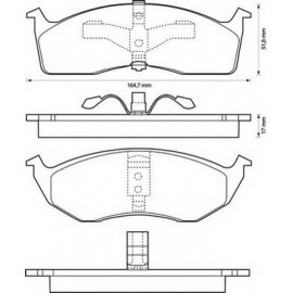 STABDŽIŲ TRINKELIŲ KOMPLEKTAS CHRYSLER VOYAGER 96-,NEON,PT CRUISER