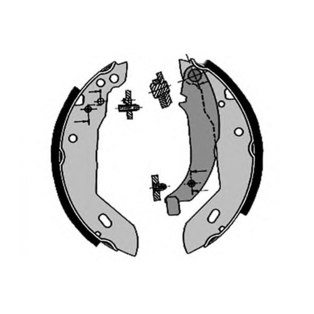 STABDŽIŲ TRINKELIŲ KOMPLEKTAS PEUGEOT 205 83-98 GALAS