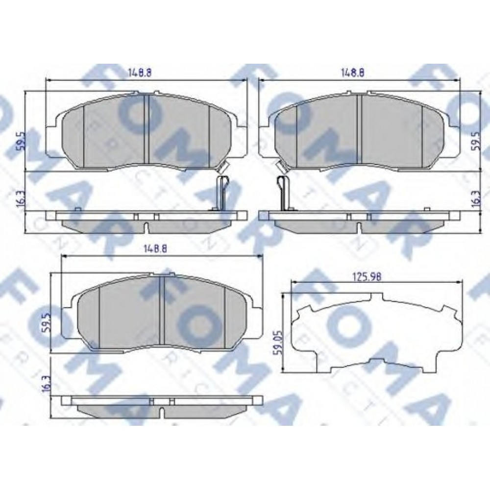 STABDŽIŲ TRINKELIŲ KOMPLEKTAS HONDA CIVIC,FR-V 05-,STREAM 01-