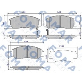 STABDŽIŲ TRINKELIŲ KOMPLEKTAS HONDA CIVIC,FR-V 05-,STREAM 01-