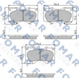 STABDŽIŲ TRINKELIŲ KOMPLEKTAS TOYOTA LAND CRUISER PRADO 2.4D-5.7 02.99-