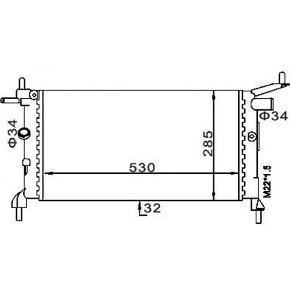 RADIATORIUS OPEL CORSA 1,4-1,6 93-01